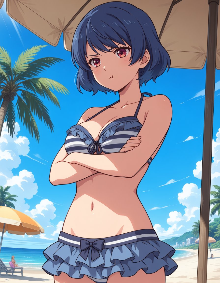 1girl,  shade,  coconut tree by soralz on Tensor.Art