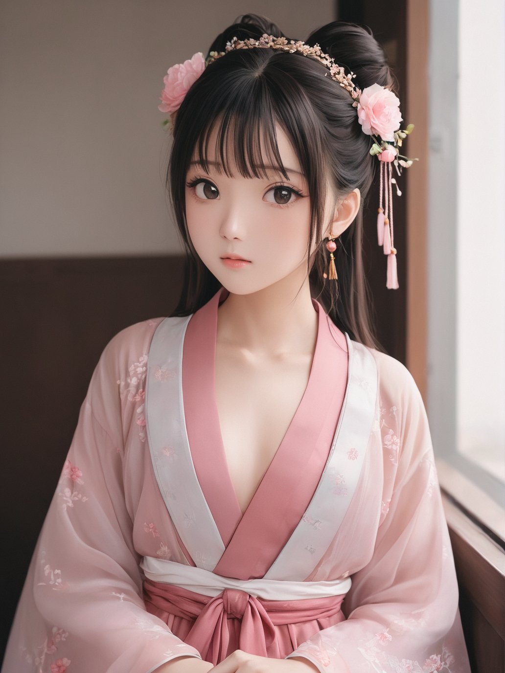 real portrait photography,35mm photograph,RAW photography,professional grade,cute & girly \(idolmaster\),18 year old cute chinese,anatomically correct,hanfu,