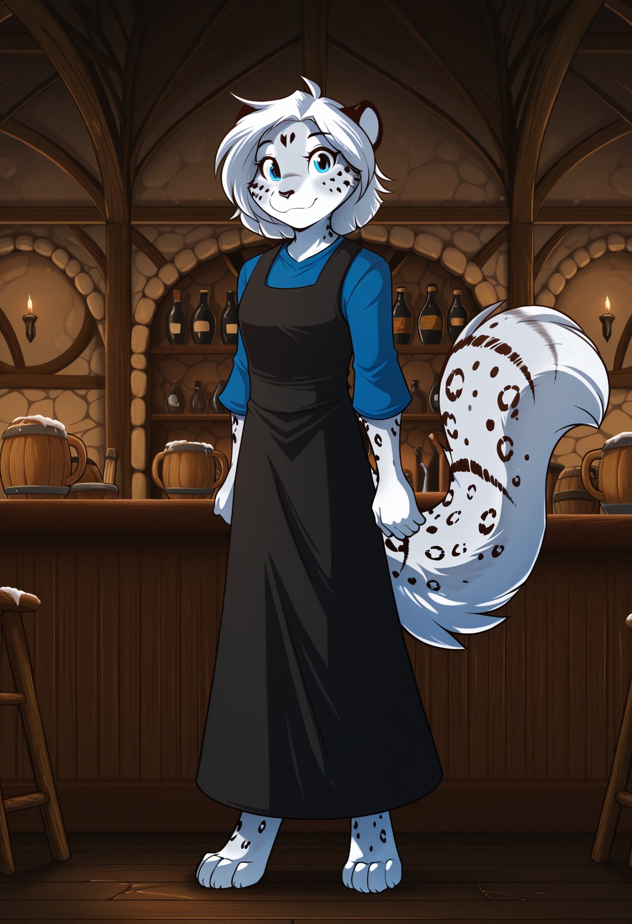 maeve riftwall,  anthro snow leopard,  furry anthro by ExileWolfGamez on Tensor.Art