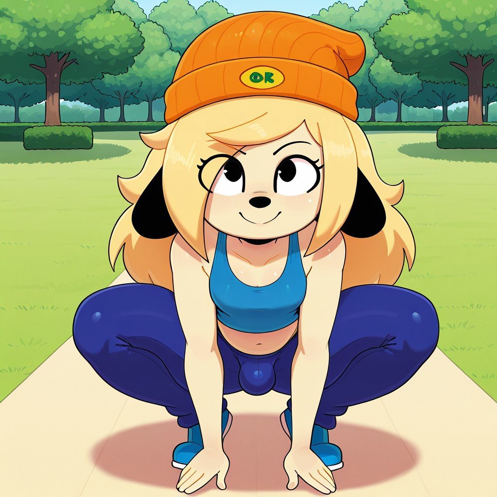 parappa_the_trappa_(character),  anthro,  dog by TalkingMoon on Tensor.Art