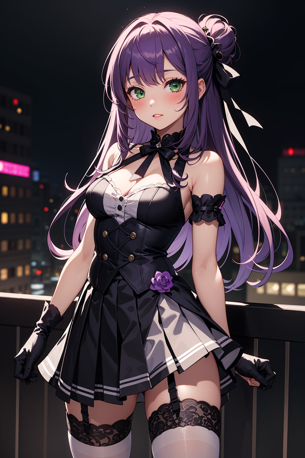 1girl,  purple hair,  long hair by Rozethorne on Tensor.Art
