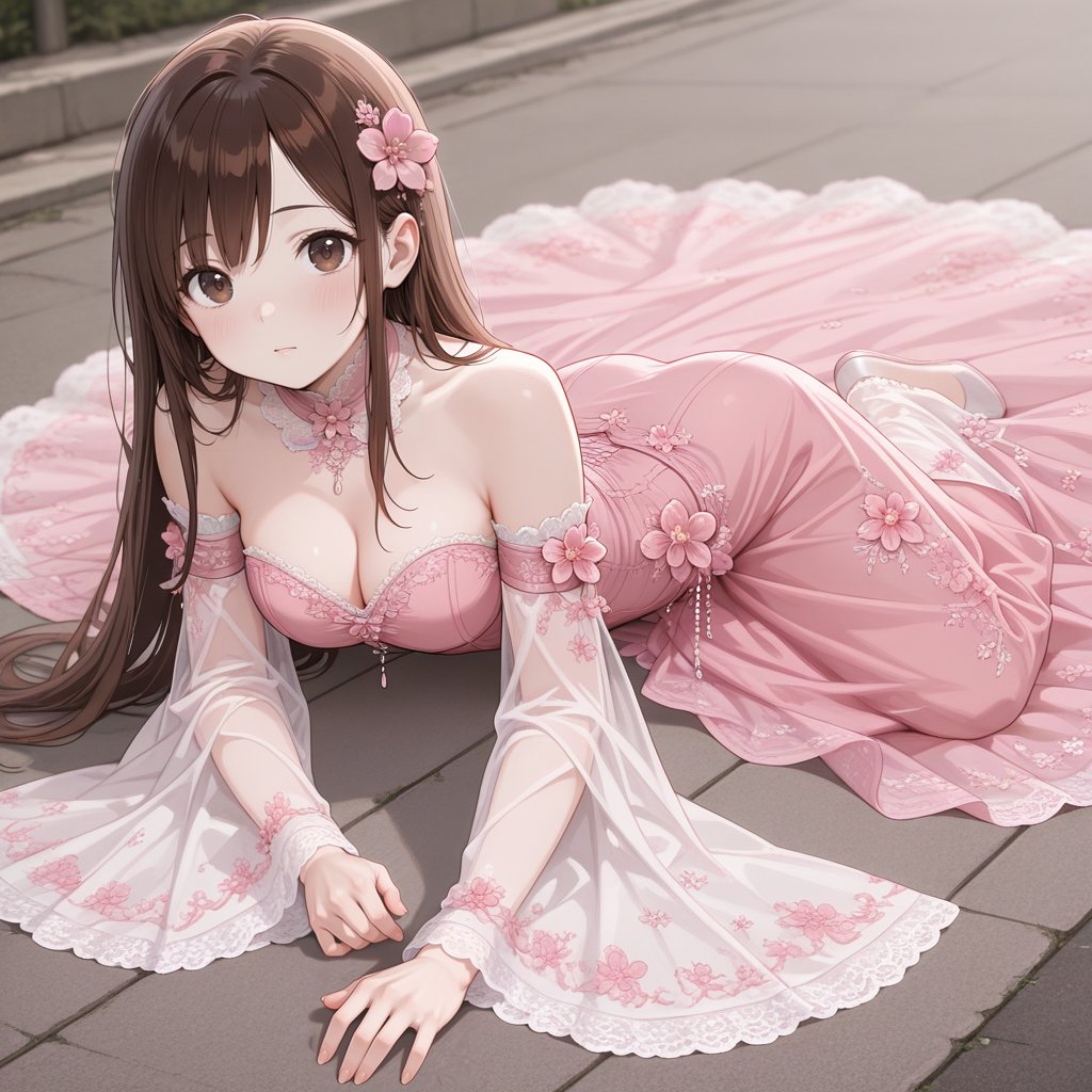 pfdress ,  pink flower,  dress flower by miaomiao on Tensor.Art