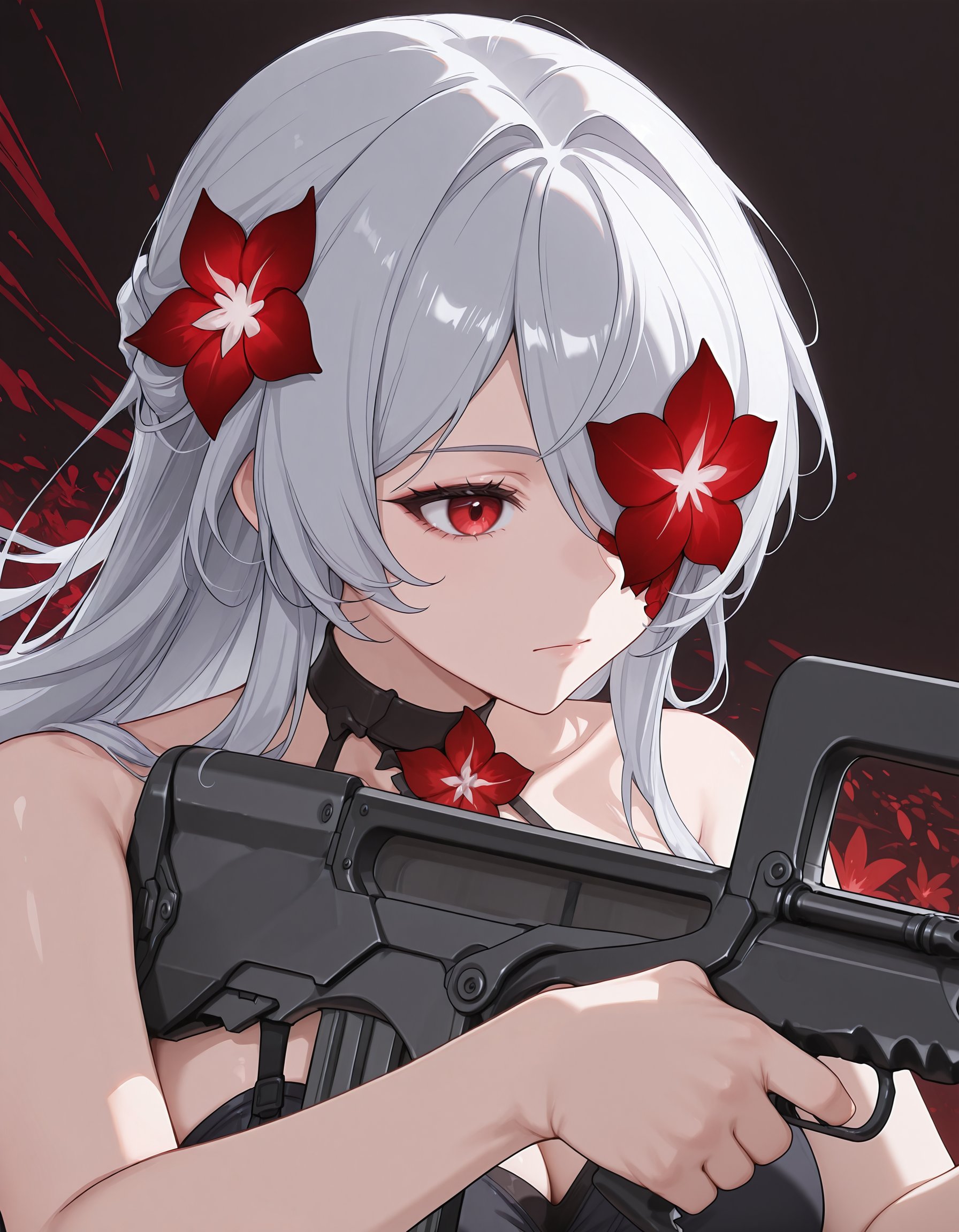 1girl,  famas,  assault rifle by imCryptix on Tensor.Art