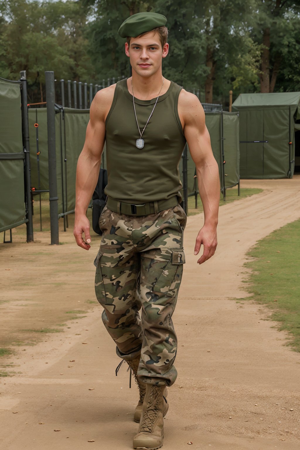 military training obstacle course,  standing,  JackWindsor is a sexysoldier by txhorn75 on Tensor.Art