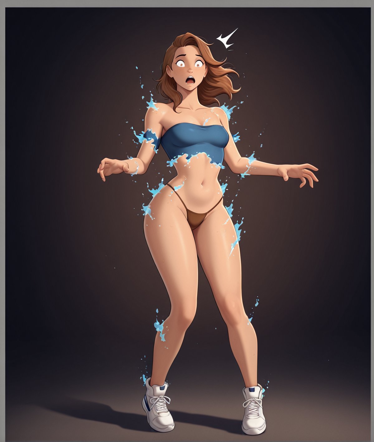 Tgamelia_Style,  1boy,  blue tube top by HaZE on Tensor.Art