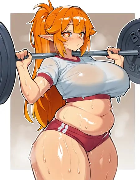 venusbody,  1girl,  profuse sweating by a3m on Tensor.Art