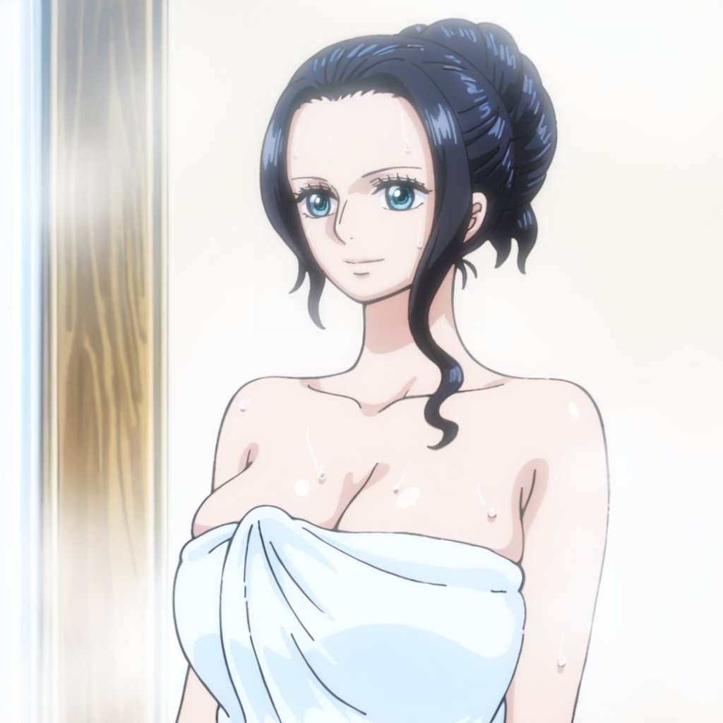 NicoRobinTowel,  1girl,  naked towel by Hot Anime Girls on Tensor.Art