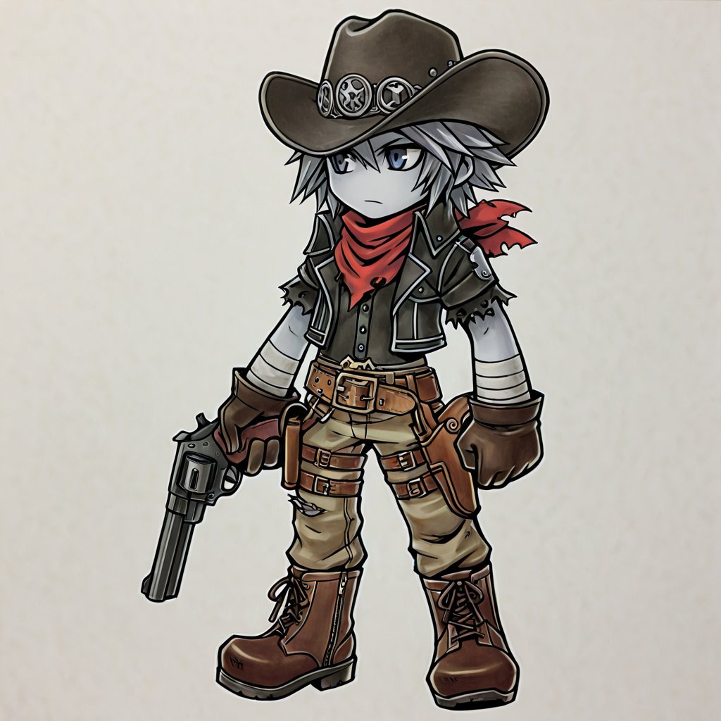 hat,  gun,  gloves by Pio on Tensor.Art