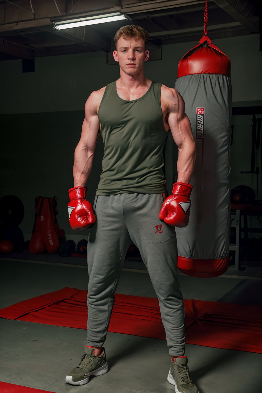 military gym,  army gym,  weight machines in the background by txhorn75 on Tensor.Art