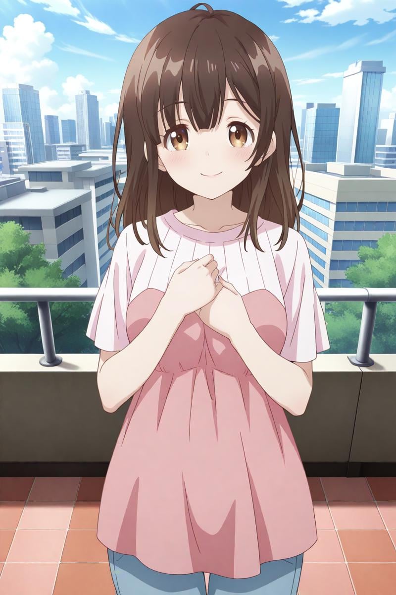 anime screenshot,  hige wo soru. soshite joshikousei wo hirou,  ogiwara sayu by Ttan on Tensor.Art