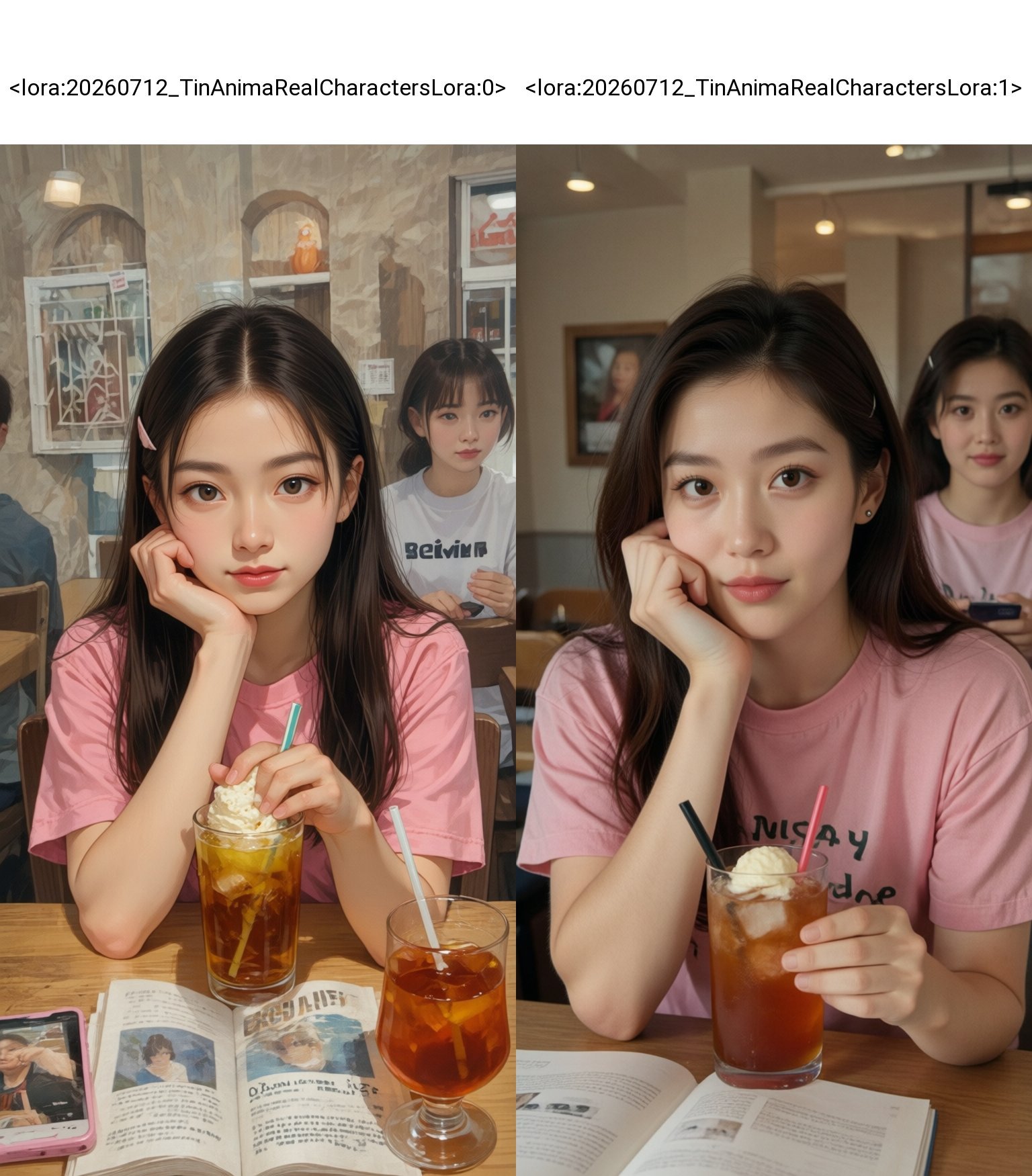 pink shirt,  realistic,  looking at viewer by 天TIN on Tensor.Art