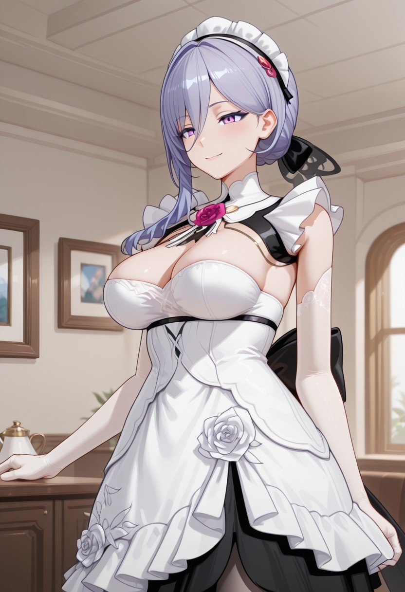 Selene AG,  Intoxicating Maid,  pastel purple hair by APC163 on Tensor.Art