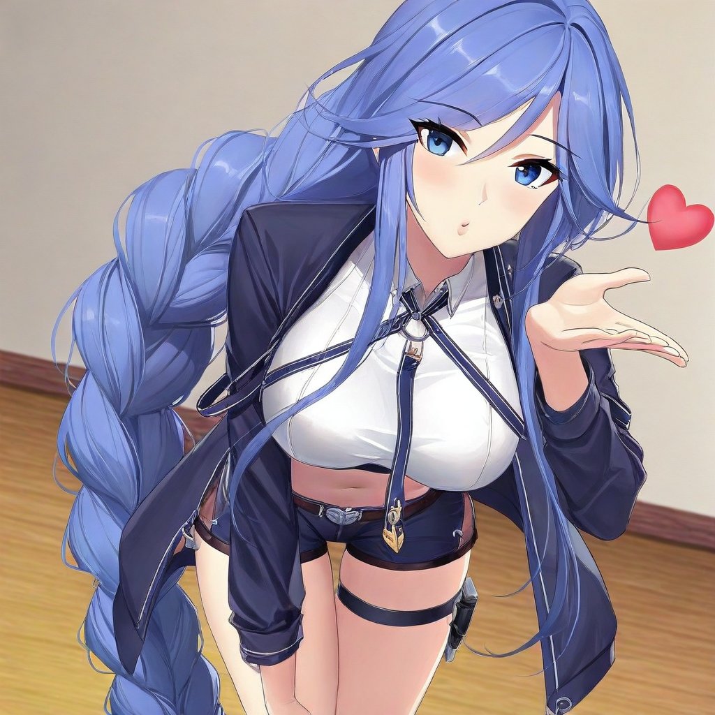 biloxi \(azur lane\),  blue hair,  long hair by Tsukiyo on Tensor.Art