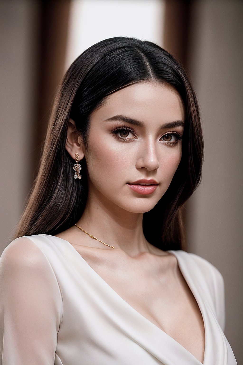 ArabellaSG_SoloTI_v1,  (In a timeless,  elegant outfit featuring a sophisticated by Solo on Tensor.Art