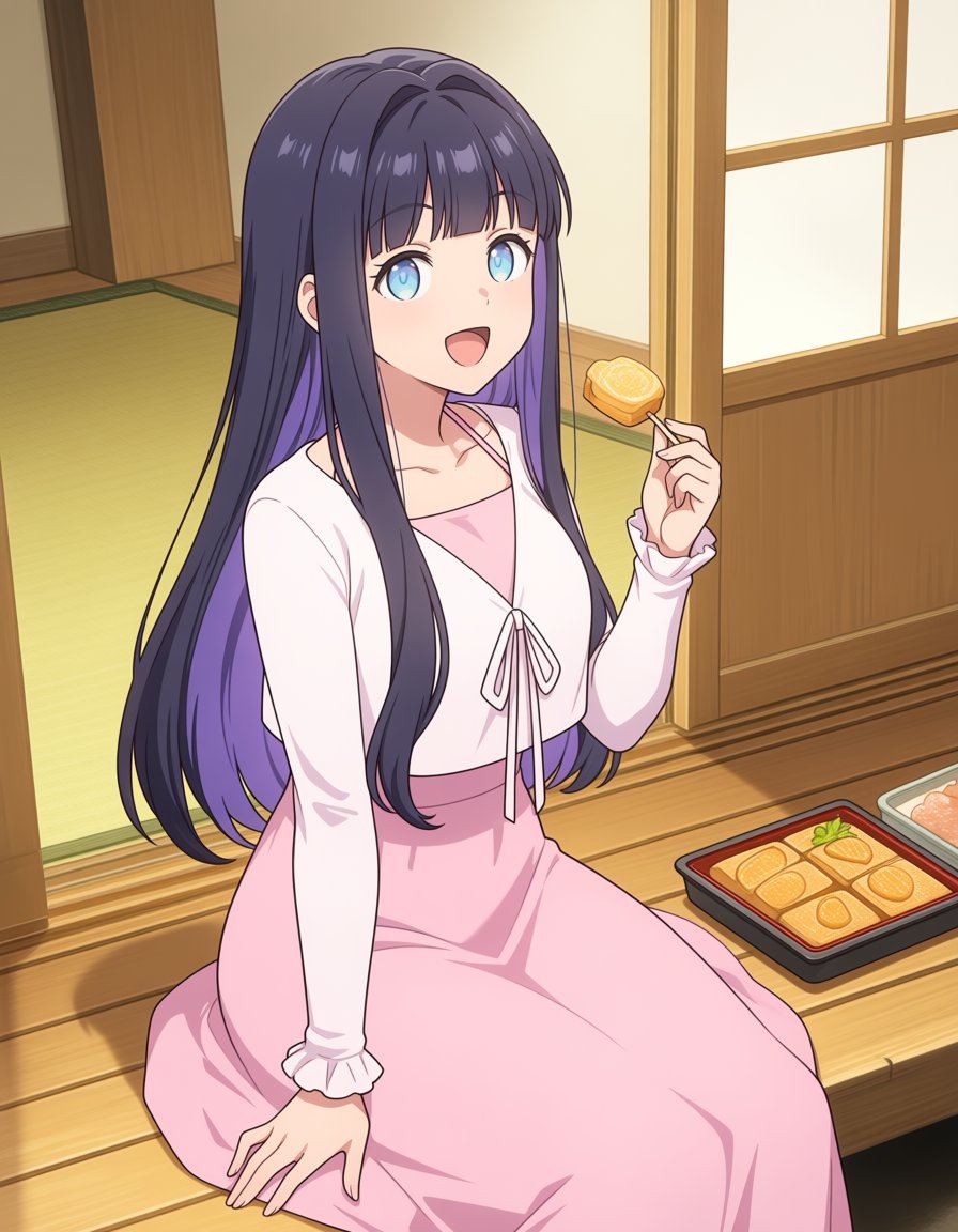 koharu fuyutsuki (toumei na yoru),  long hair,  black hair by soralz on Tensor.Art