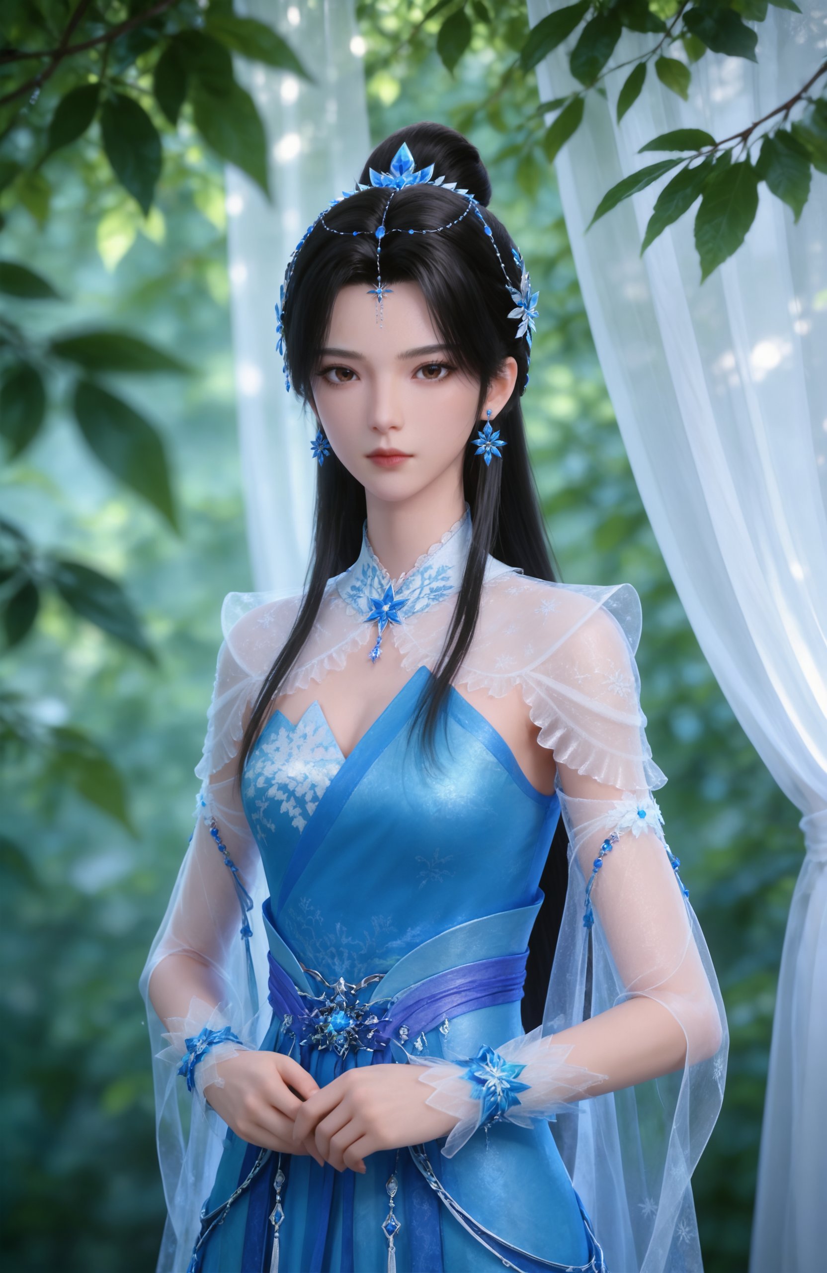 1girl,  long hair,  black hair by 漫 on Tensor.Art