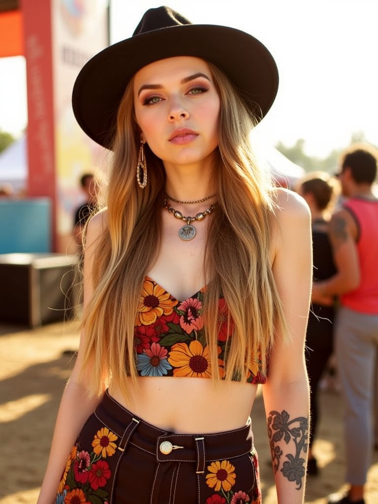 zzw,  cinematic,  full body shot,  ZZ Ward, wearing a lovely glamorous hipster  outfit, in an outdoors music festival backstage,  photorealistic, real photography, 8k, hd,  <lora:zz-ward:1.1>