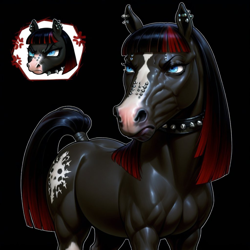 jet,  1horse,  female feral by italianjohnny on Tensor.Art