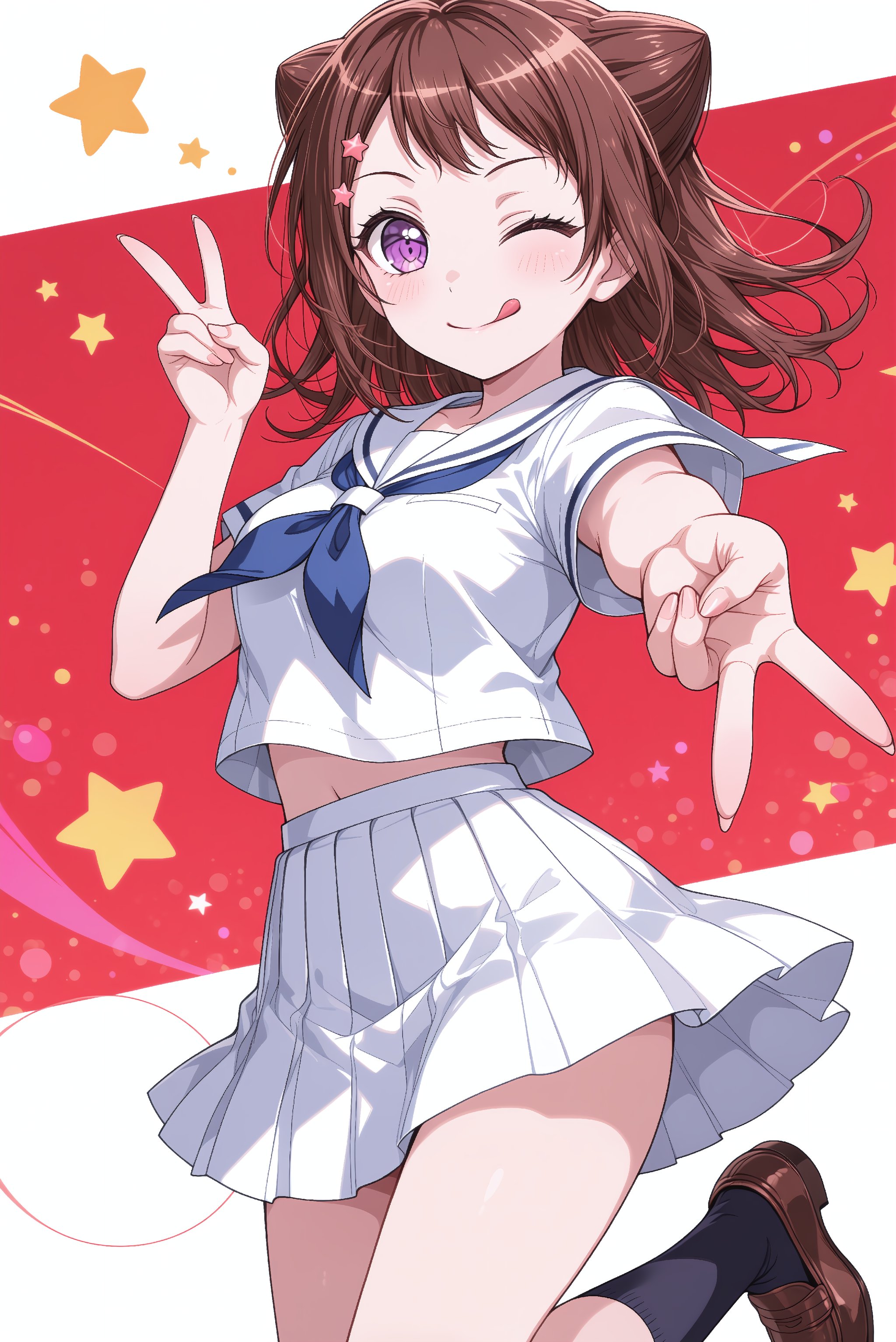 kasumi,  brown hair,  purple eyes by poron on Tensor.Art