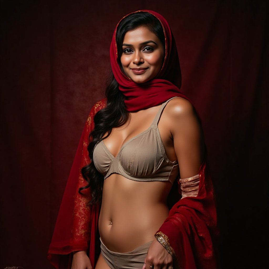 only hijab covered her surrouding head except her body,  (((exposed_pussy))),  big breast by user_697976561474829418 on Te...
