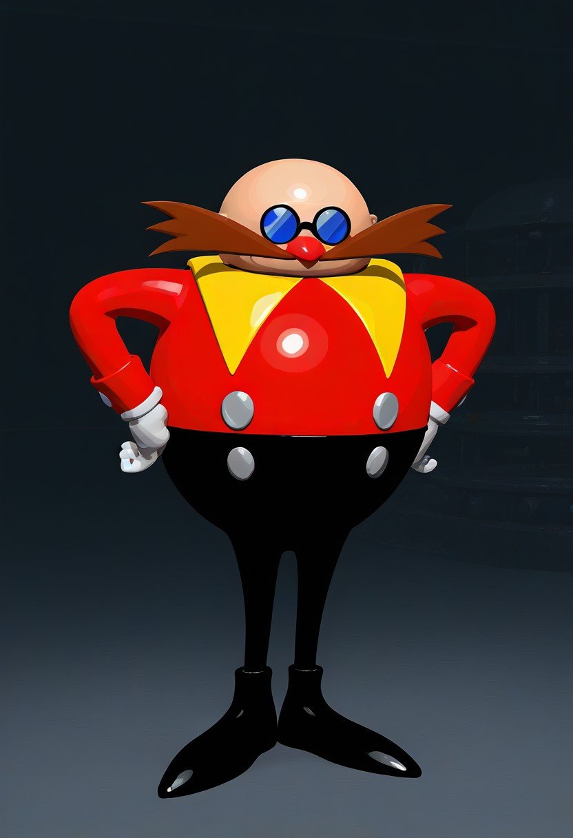 solo male,  Classic Eggman,  bald by Sonic X on Tensor.Art