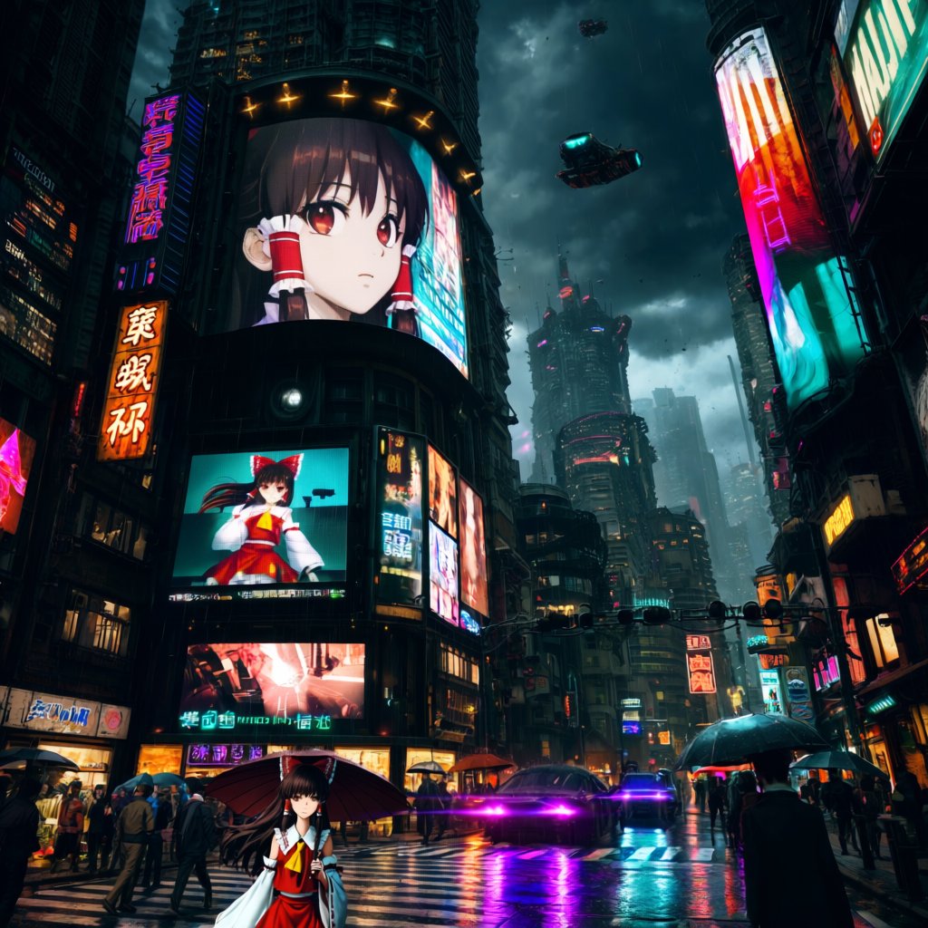 hakurei reimu,  touhou,  1girl by 鬼畫符 on Tensor.Art