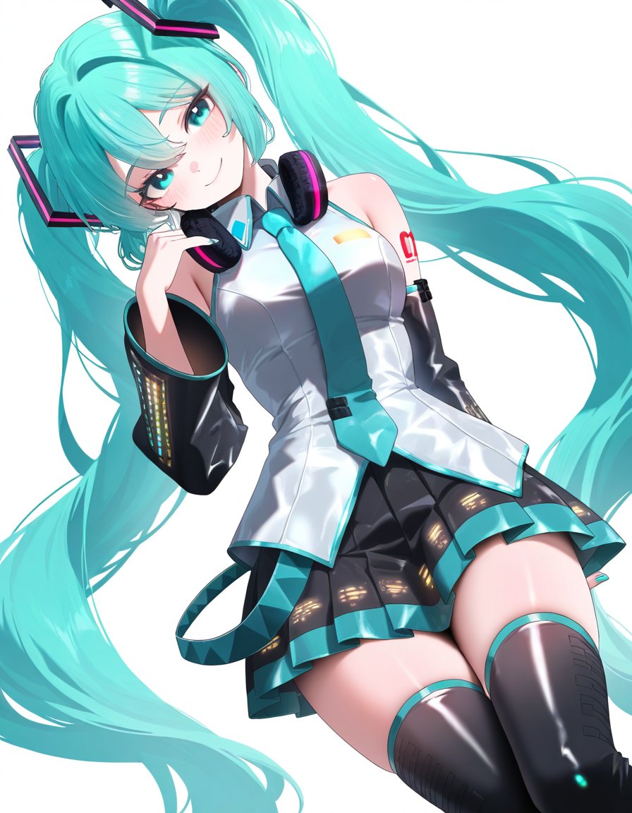 1girl,  hatsune miku,  looking at viewer by 二坤年 on Tensor.Art