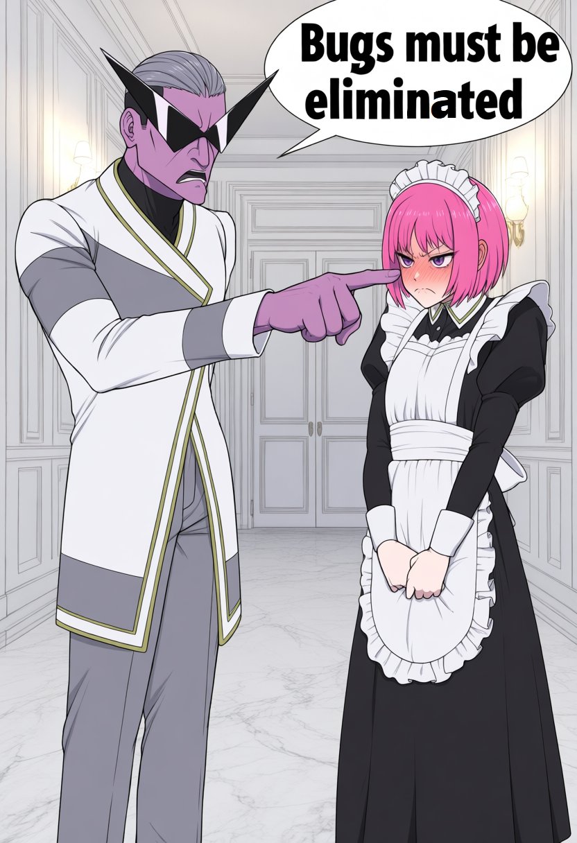 @nyanzaburouneko. HuginDD,  a man with light purple skin,  short slicked-back grey hair by DuglasKele on Tensor.Art