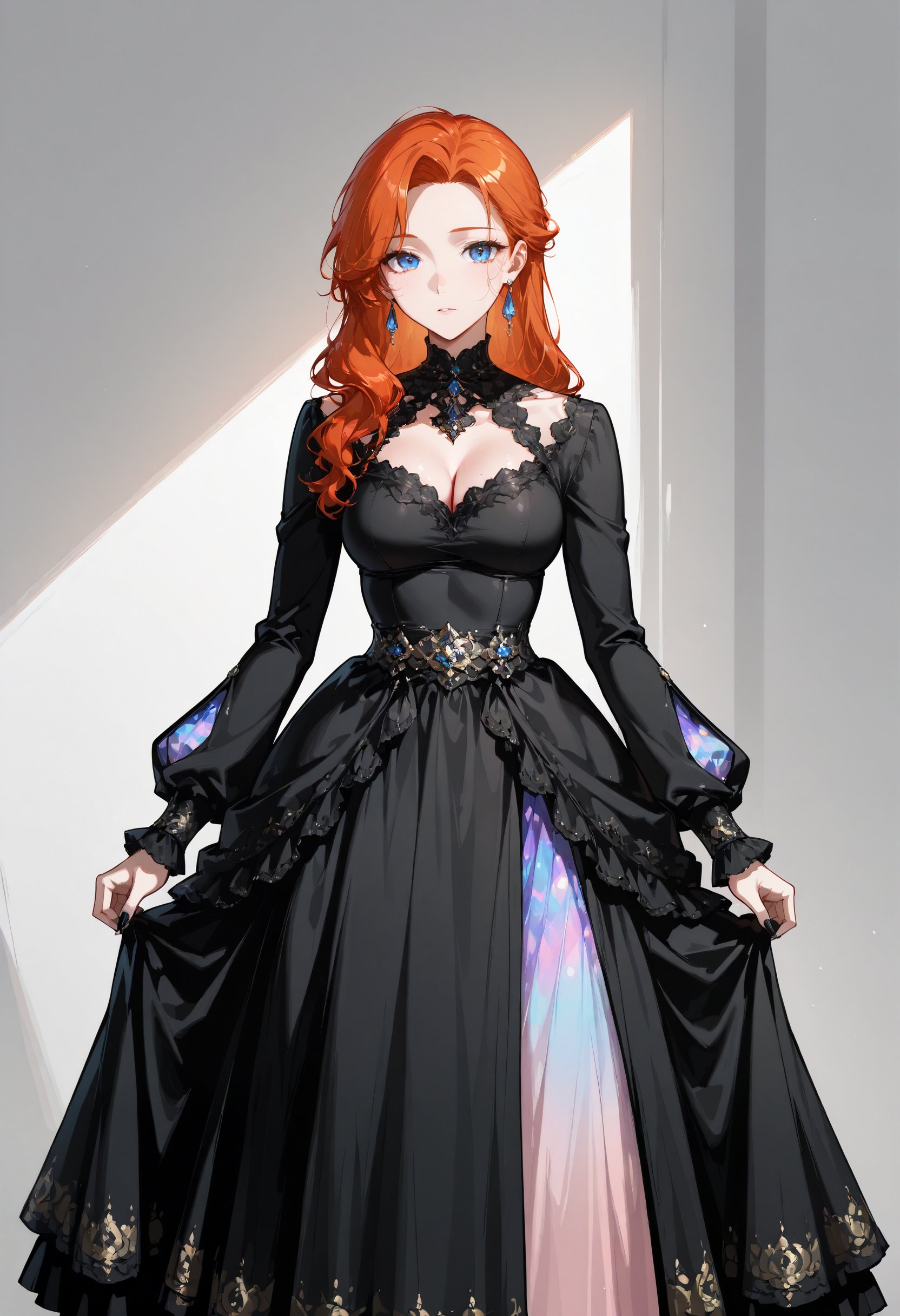 1girl,  solo,  black dress by miaomiao on Tensor.Art