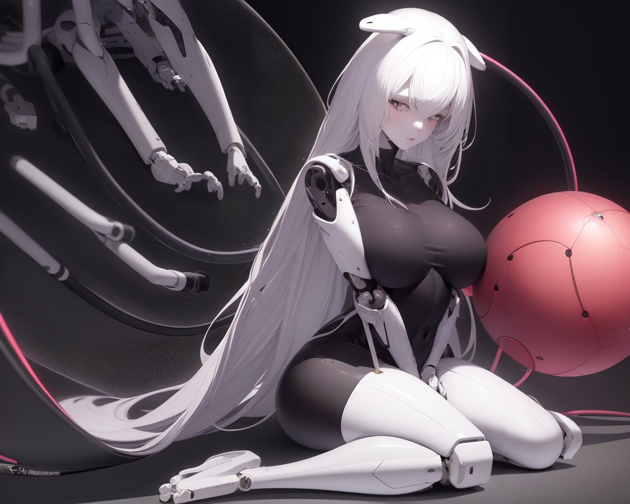 1girl,  android,  seiza by EroBytes on Tensor.Art