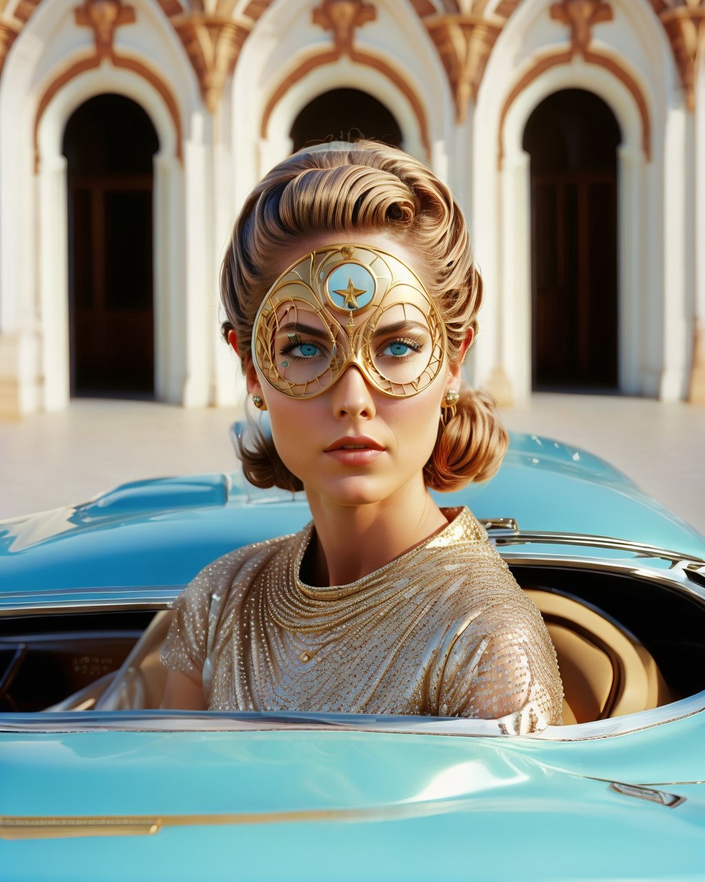 (ultra high res,photorealistic,realistic,best quality,photo-realistic),(8k, raw photo, best quality, masterpiece),1girl,solo,blue eyes,blurry,lips,mask,portrait,realistic,car <lora:retro_scifi_v3-1:0.7>