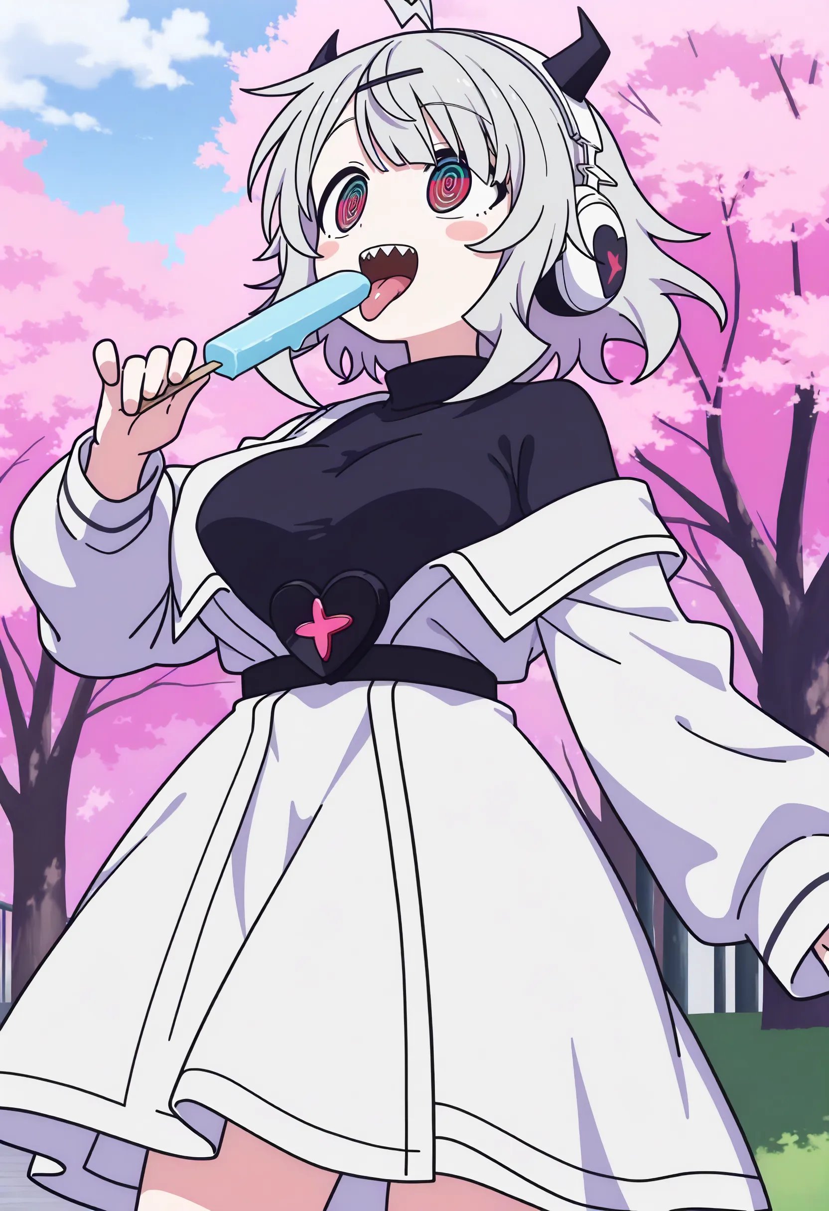 1girl,  q-chan \(yunyun denpa syndrome\),  medium hair by Di Gi Ossan on Tensor.Art
