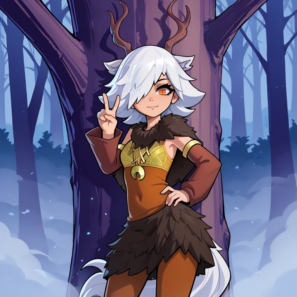 1girl,  solo,  deer girl by BeanMan78 on Tensor.Art