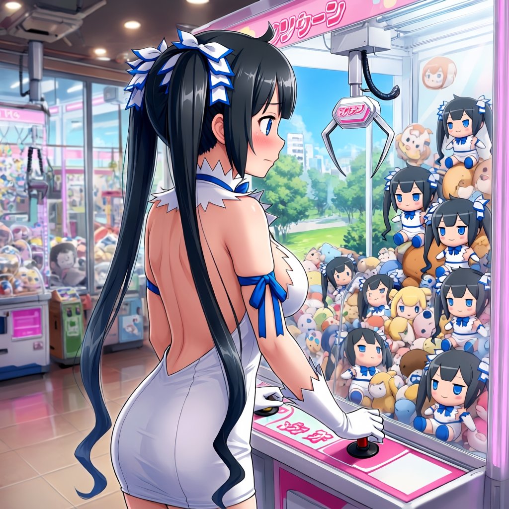 crane game,  hestia (danmachi),  1girl by 鬼畫符 on Tensor.Art