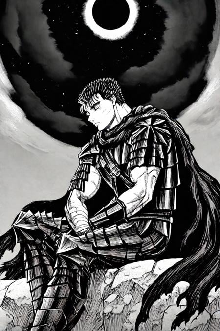guts,  guts (berserk),  brown eyes by user_680967095118289292 on Tensor.Art