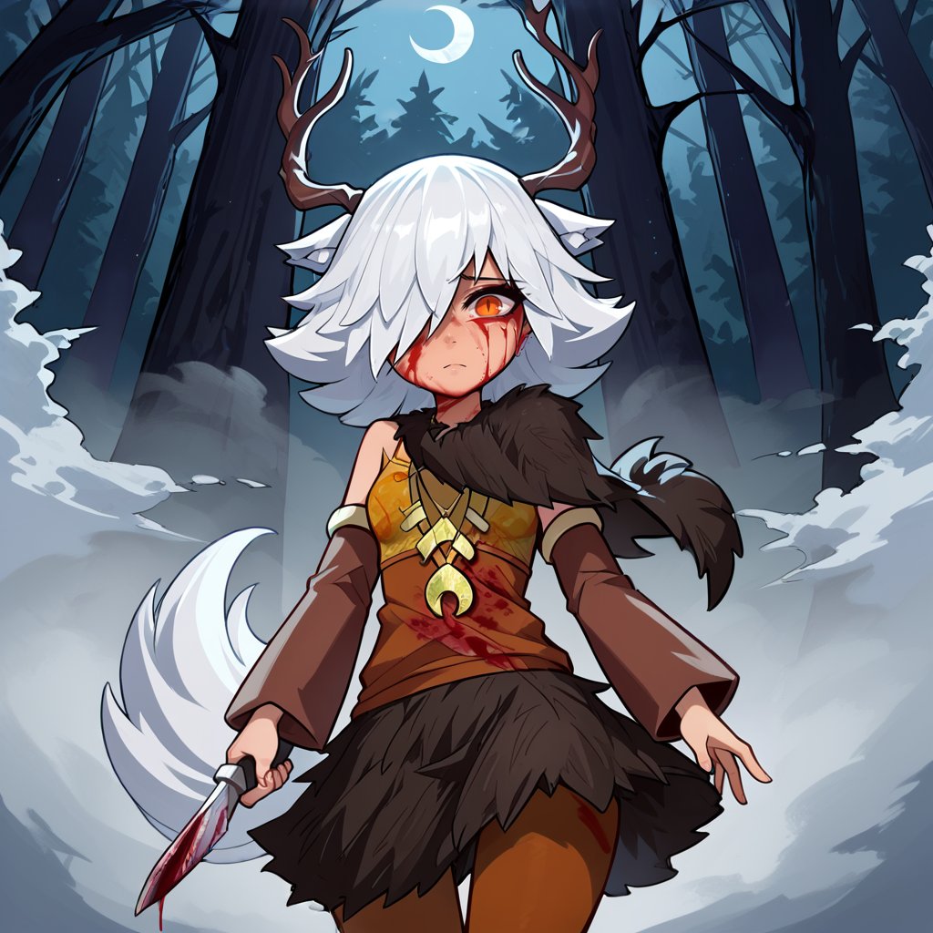 1girl,  solo,  deer girl by BeanMan78 on Tensor.Art