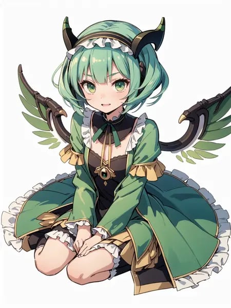 PADastaroth,  wings,  green hair by user_b on Tensor.Art