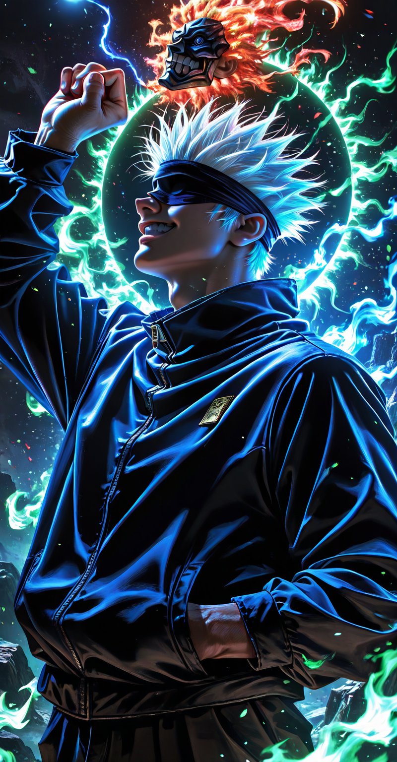 1boy,  neon,  masterpiece by Makima  on Tensor.Art