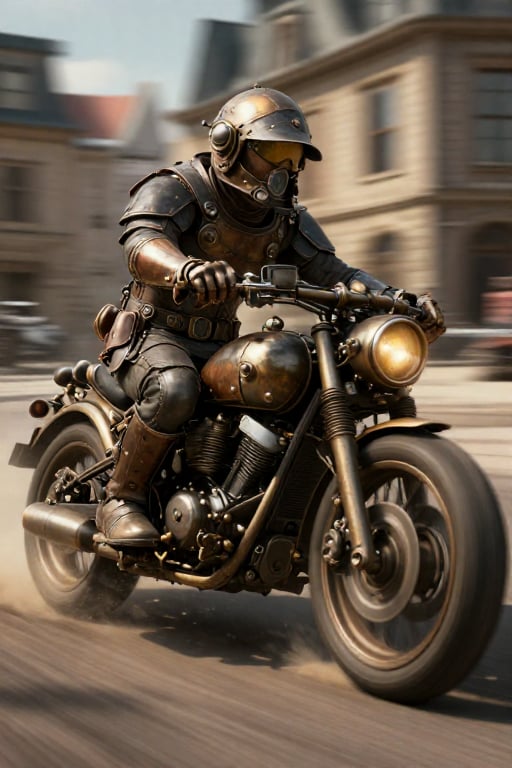 steampunk motorcycle,  motion blur by hekyo on Tensor.Art