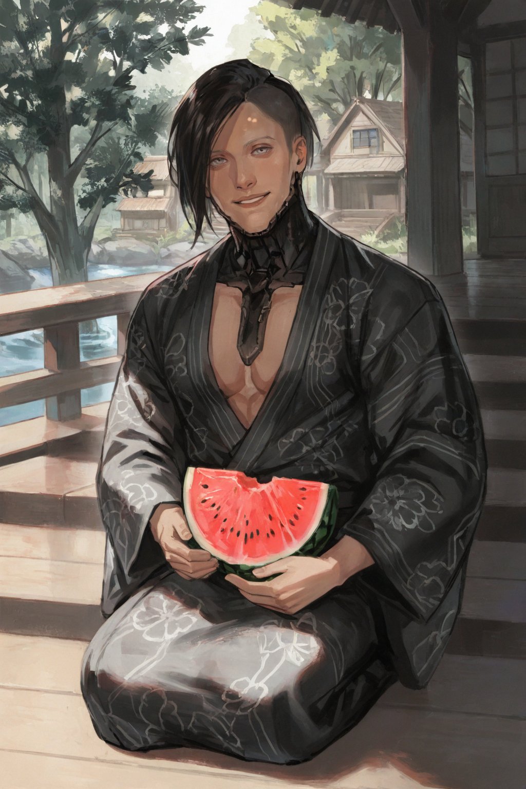 (sitting,  seiza), by Madre_Mor on Tensor.Art