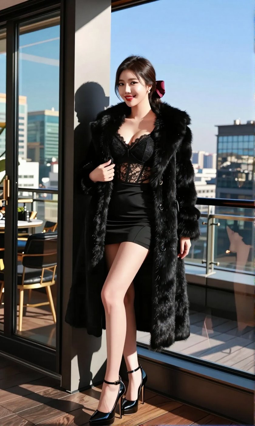 Image of a Korean woman Actual Photo: 2.0,  "A beautiful Korean woman boasting an hourglass figure,  round and voluptuous...