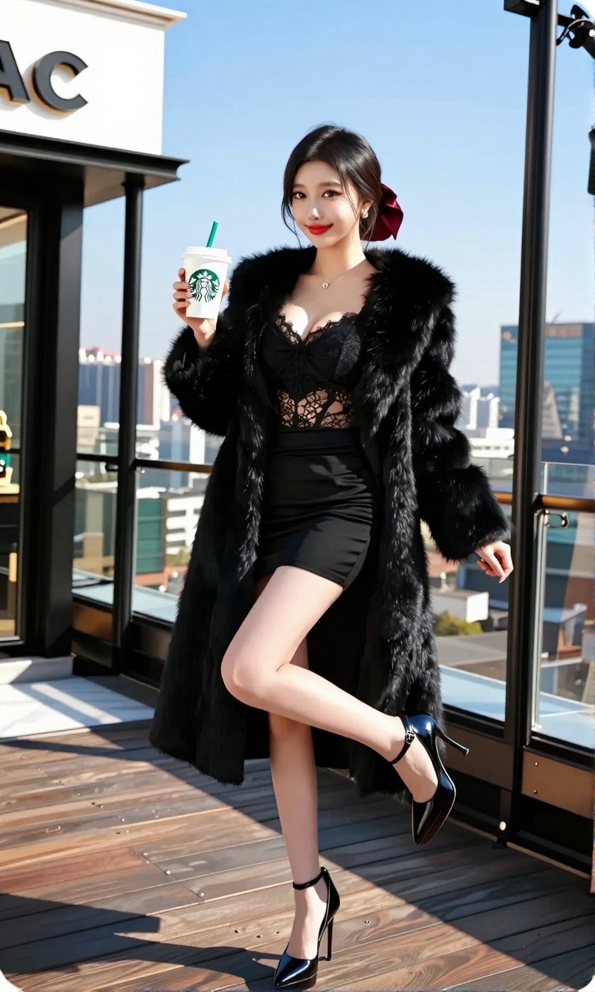 Image of a Korean woman Actual Photo: 2.0,  "A beautiful Korean woman boasting an hourglass figure,  round and voluptuous...
