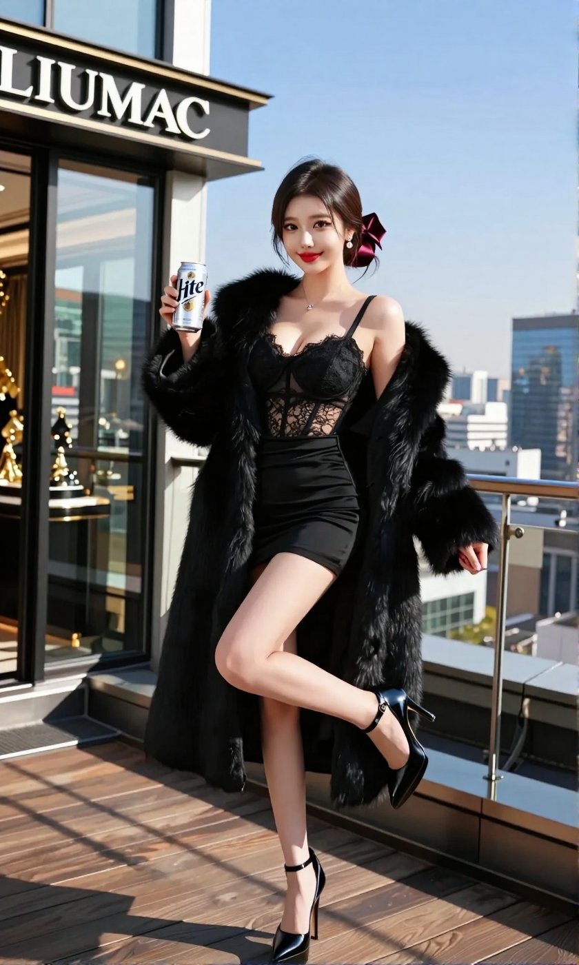 Image of a Korean woman Actual Photo: 2.0,  "A beautiful Korean woman boasting an hourglass figure,  round and voluptuous...