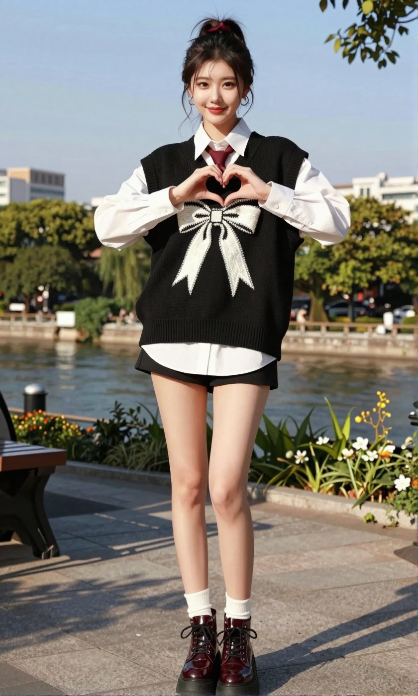 Image of a Korean woman Actual Photo: 2.0,  "A beautiful Korean woman boasting an hourglass figure,  round and voluptuous...