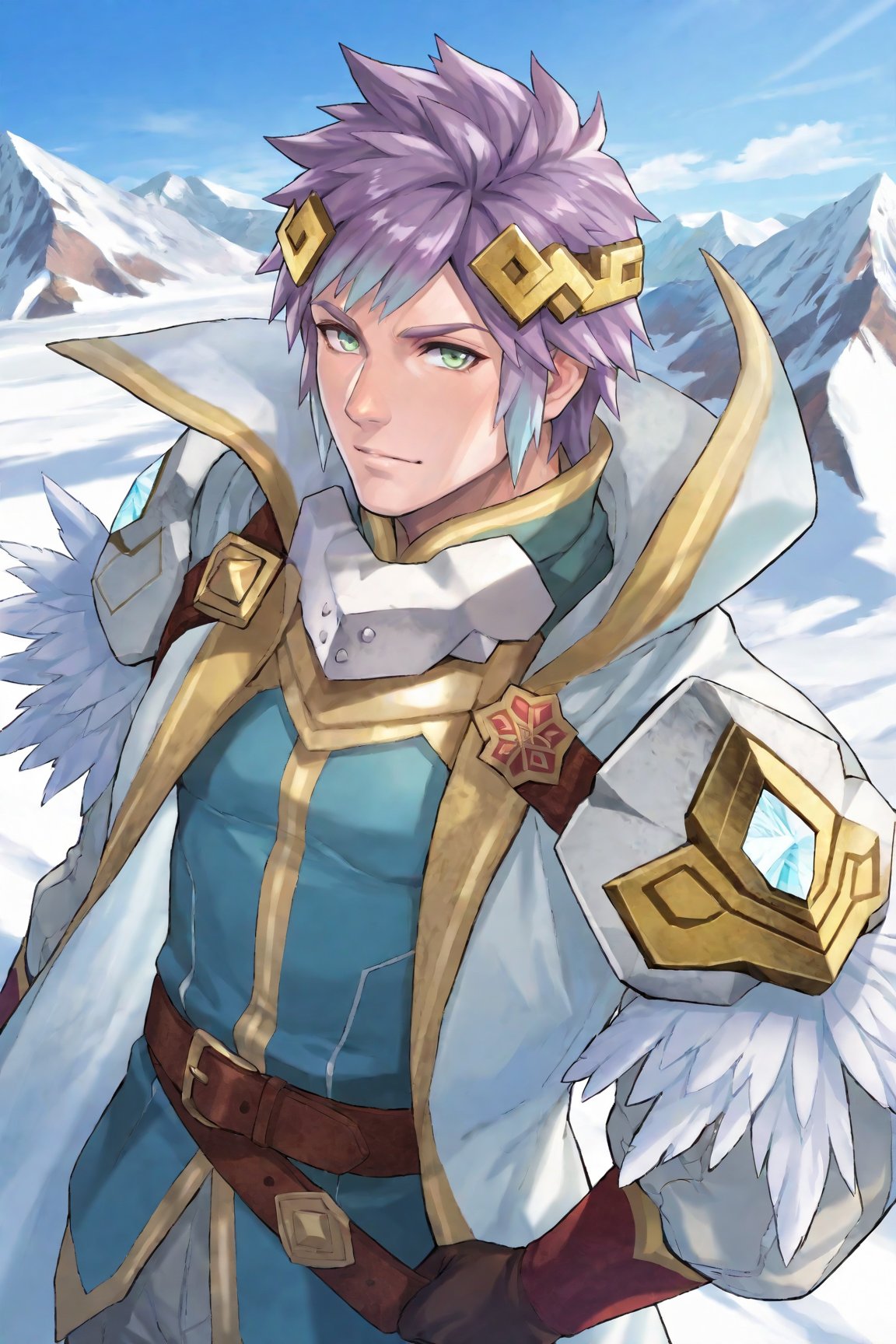1boy,  Hrid_FEH,  multicolored hair by Dowizar on Tensor.Art