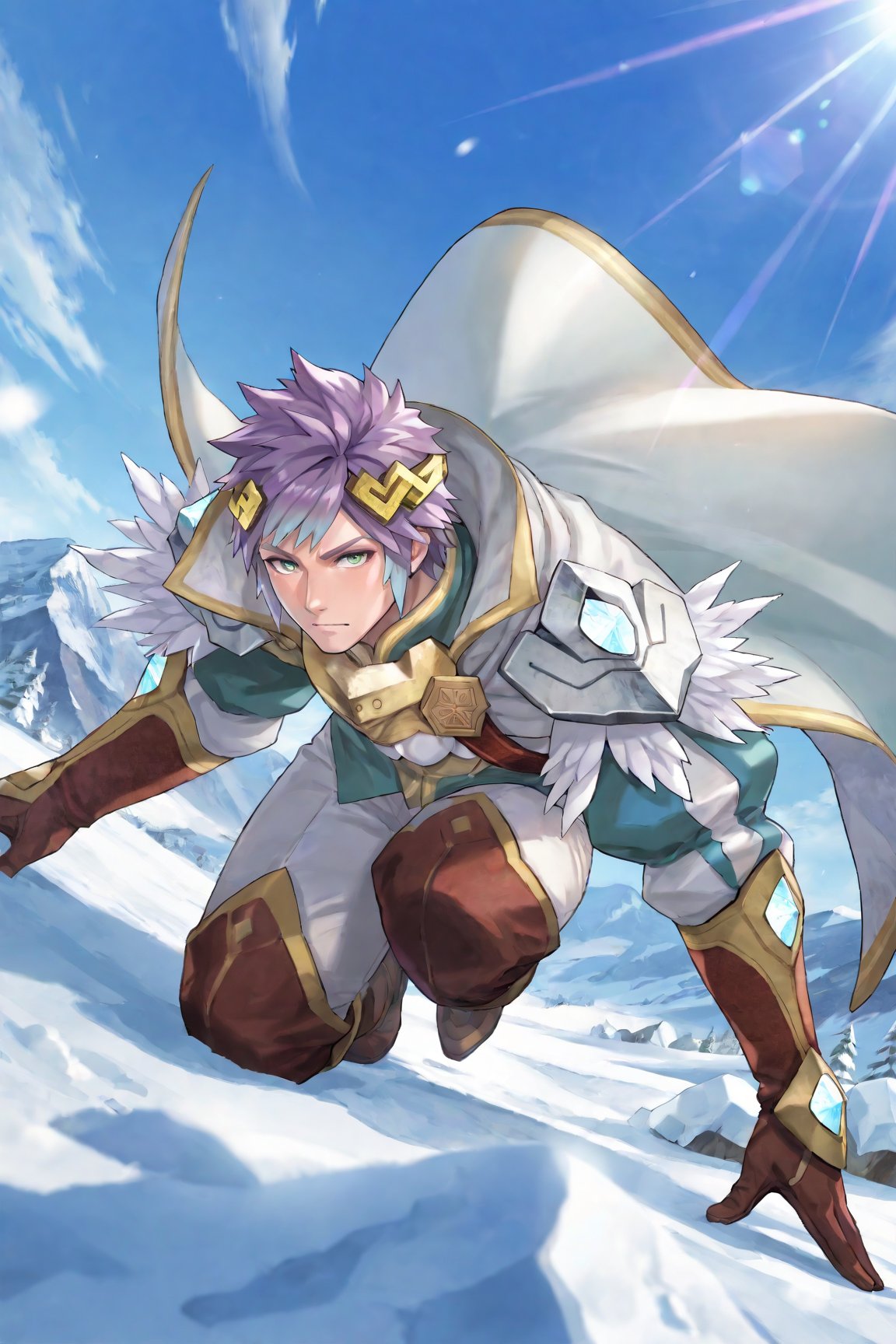 1boy,  Hrid_FEH,  multicolored hair by Dowizar on Tensor.Art