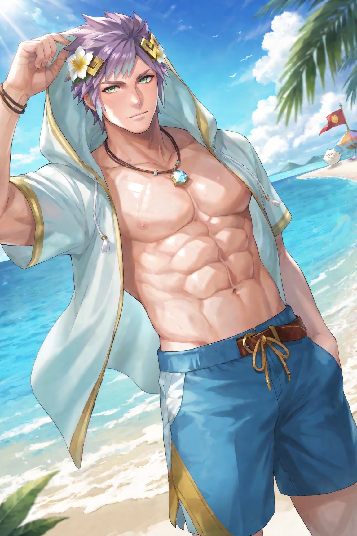 1boy,  Hrid_FEH,  multicolored hair by Dowizar on Tensor.Art