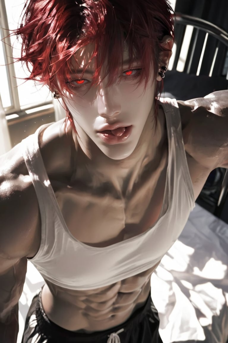 1 male,  solo,  (crimson red eyes) by Soninaa on Tensor.Art