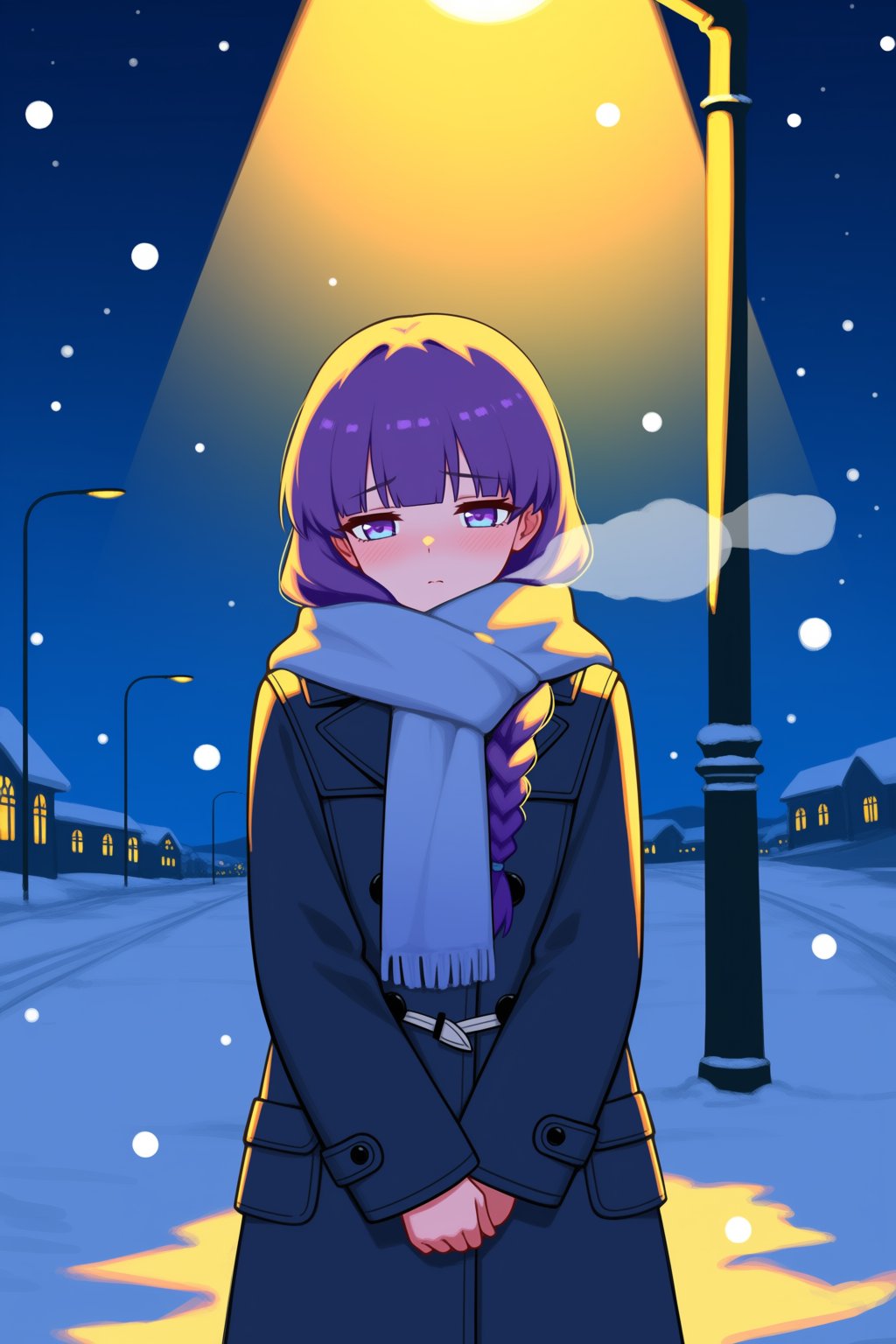 1girl,  solo,  purple hair by Shinoa on Tensor.Art