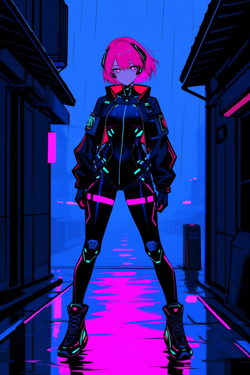 1girl,  solo,  neon pink hair by Shinoa on Tensor.Art